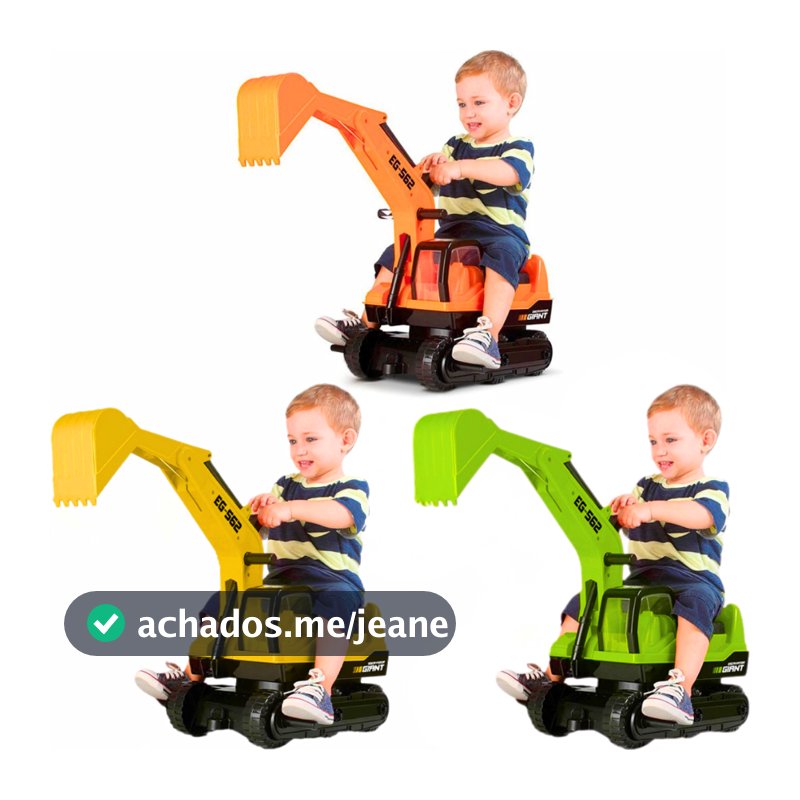 Trator Escavadeira Infantil Gigante Giant Escavator - Roma