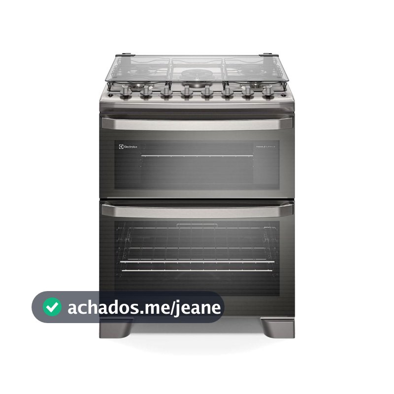 Fogão 5 bocas Electrolux Cinza Experience 2 Fornos, PerfectCook360 e Tripla Chama (FE5DC)