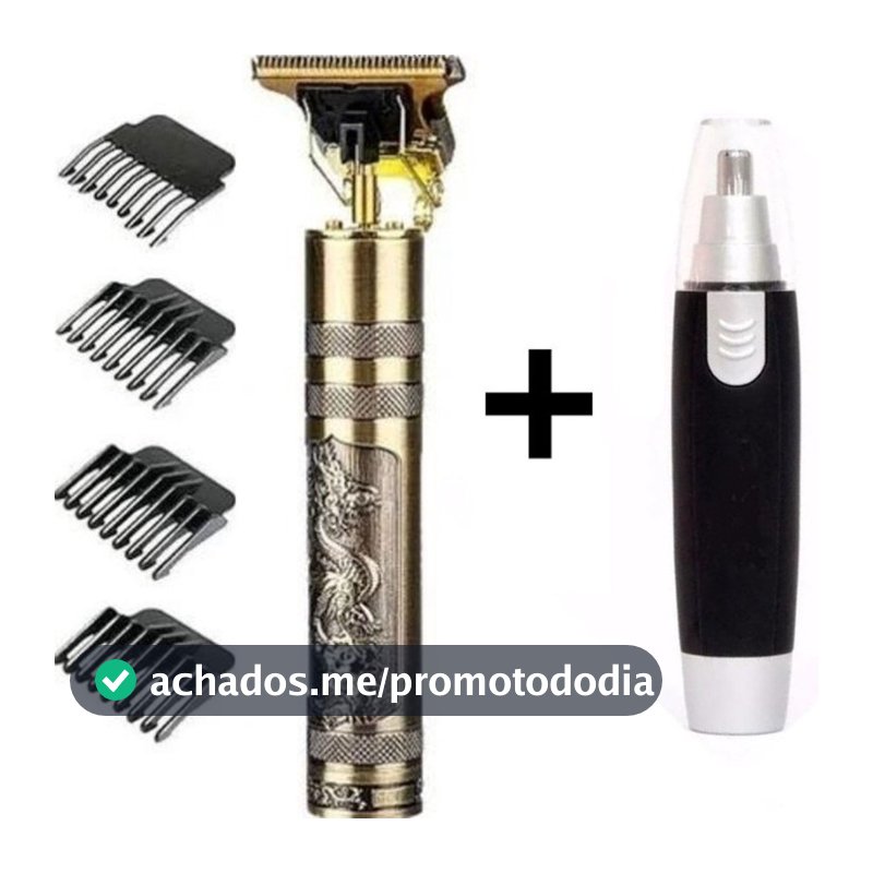 KIT cuidados masculinos - Barbeador e aparador de pelos Maquina cortar cabelo dragão