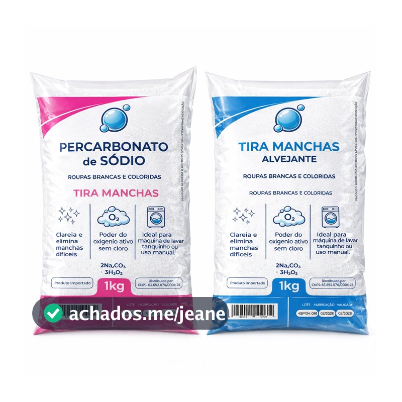 Tira manchas alvejante 1kg + Percarbonato de sódio 1kg Remove manchas