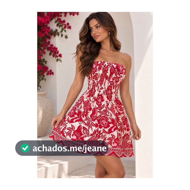 Vestido Tomara Que Caia Curtinho Inspiração Tendência Verão Tropical 2027