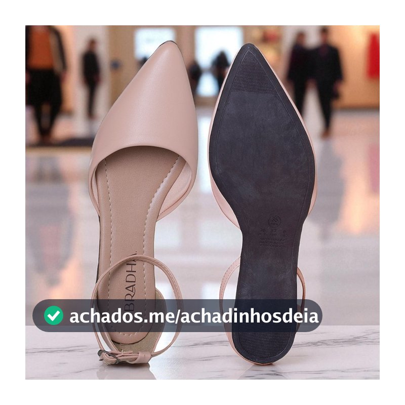 Sapatilha Salomé Bico Fino Dia A Dia Para Trabalho, Passeio ou Reuniões Original 019-0001