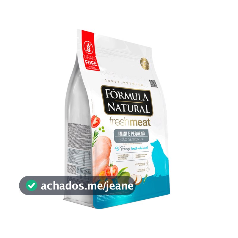 Ração Fórmula Natural Fresh Meat Cães Sênior Porte Mini e Pequeno 10kg Adimax