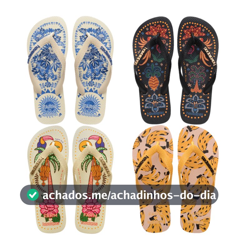 Kit 2 Pares Chinelo Havaianas Farm Tropical Vibes Promoção