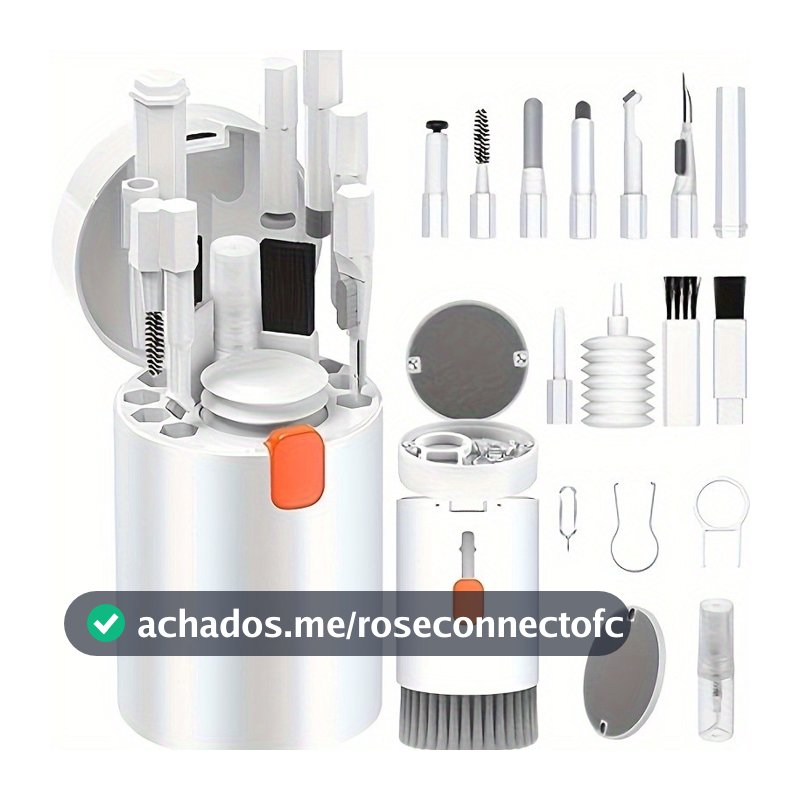 Kit De Limpeza 20 Em 1 De Tela Limpador De Teclado Com Escova Laptop Airpod Para Câmera Monitor De Computador De Mesa