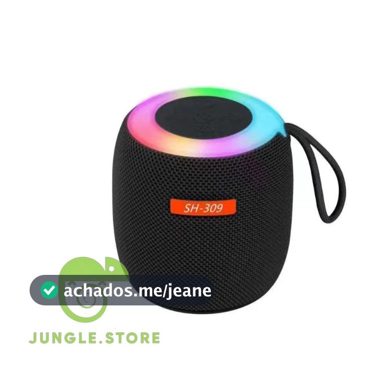 Caixa De Som Speaker Bluetooth RGB Portátil 5W usb/aux
