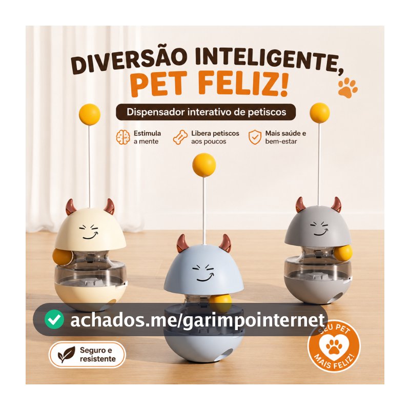 Brinquedo Interativo para Gatos com Dispenser de Petiscos Inteligente | Bola Suspensa Antiestresse