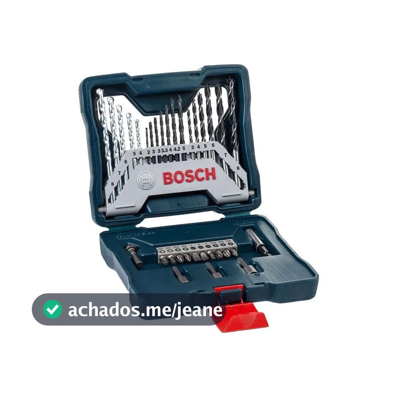 Maleta Bosch C/Broca/Bit/Chave 33 Peças