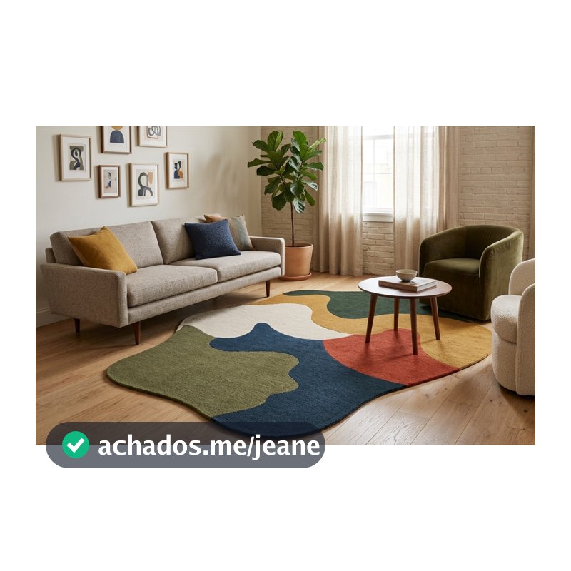 Tapete Orgânico Savana  Sala/Quarto - 2x1,20m