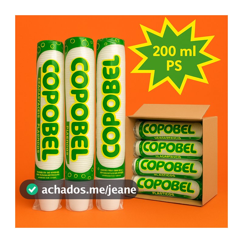 Kit 3001000 Copos 200ml PS Descartável Transparente Caixa  – Festa, Suco, Água, Refrigerante, Evento