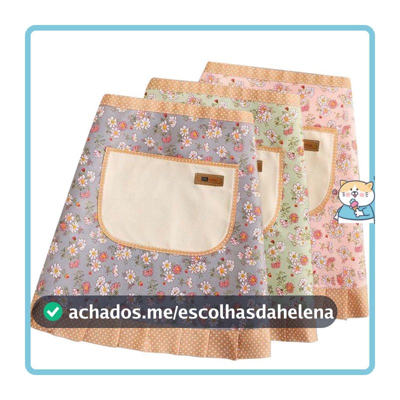Avental De Meio Comprimento  , Roupas De Trabalho Com Flores Antiincrustantes , Meia Cintura Para Cozinhar Domé