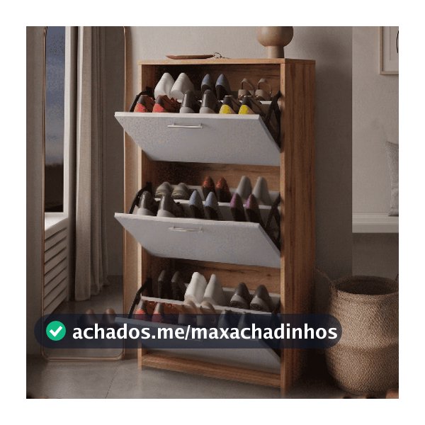 Sapateira Retrátil Inclinável 3 Portas Basculantes Organizador Multiuso Agatha