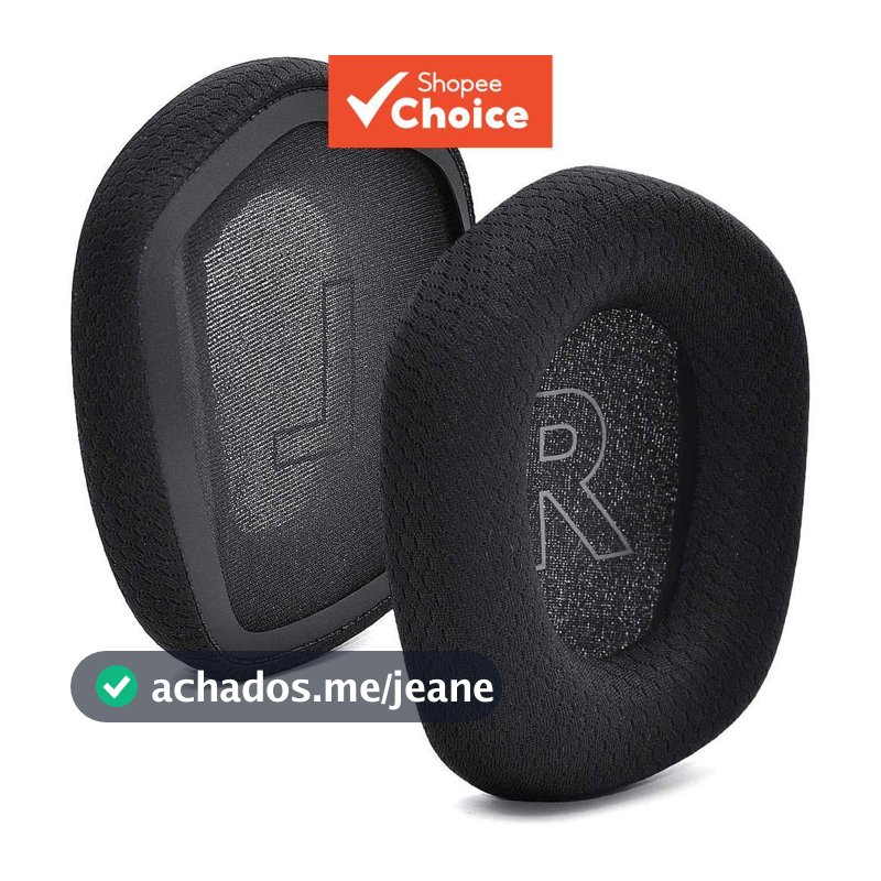 Almofadas de espuma de memória de alta densidade para fones de ouvido gamer Logitech G733/G535/G335
