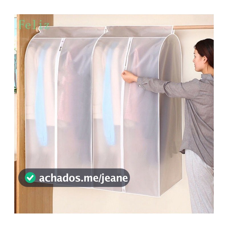 Capa de Guarda-Roupa à Prova de Poeira em Vários Tamanhos, Organizador PEVA para Cabides/Ternos/Jaquetas