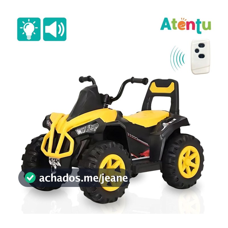 Carro Elétrico Infantil Controle Remoto Quadriciclo Carrinho Passeio Bateria 6v Recarregável