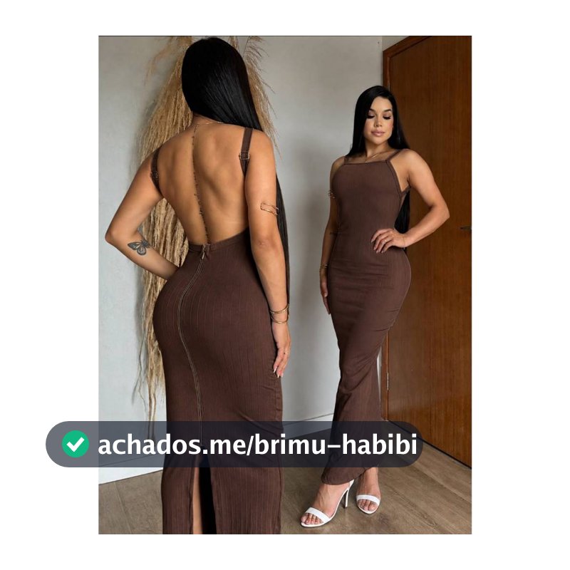Vestido Longo Canelado Costas Nuas | Tecido Anarruga