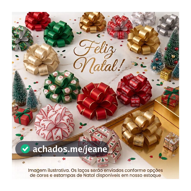 ANTECIPE SUAS COMPRAS! Kits Laços Bola NATAL Fechados P M G GG Decoração Presentes Lembranças Cestas Buquês Réveillon