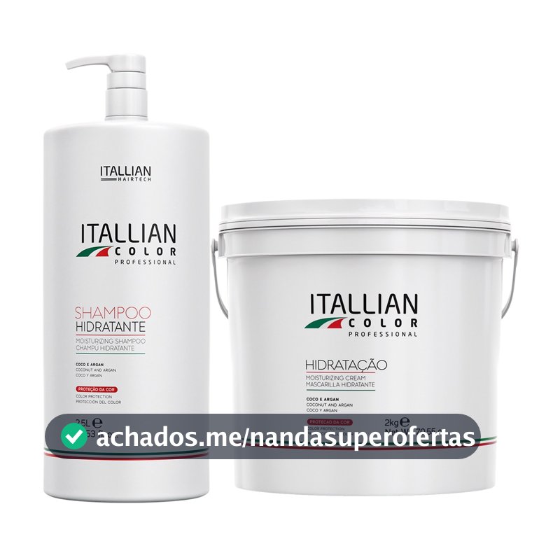 Kit Shampoo De 2,5 Lts e Hidratação 2 kg Itallian Color