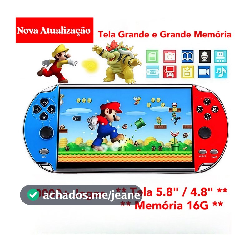 2026 Videogame Portatil Tela 5.8" /4.8" +10000 Jogos Retro 16GB, Console de Mão Memoria Expansivel