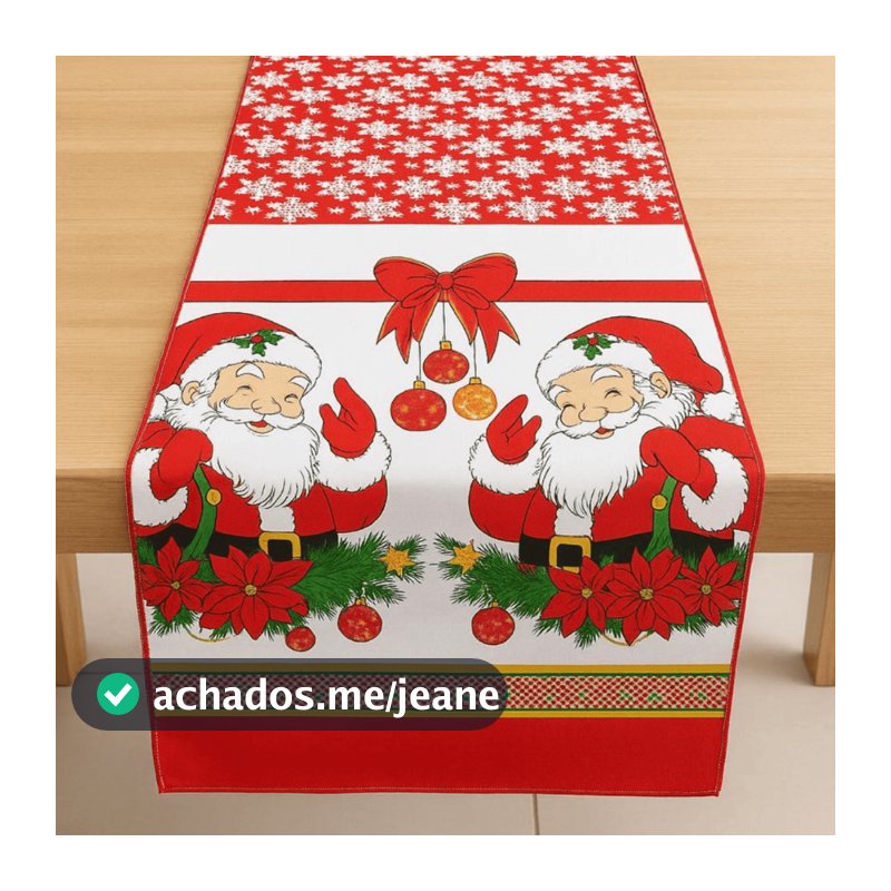 Caminho de Mesa de Natal Estampado – Decorativo e Charmoso