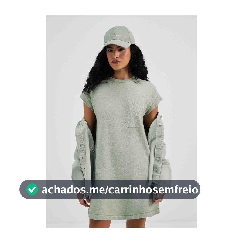 Vestido Básico Curto Texturizado Com Bolso Hering