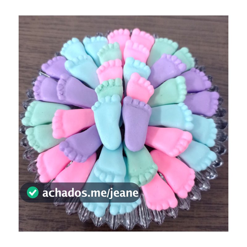 50 Mini Pezinhos Sabonete Perfumado - (25 Pares) POSTAGEM 24H - Atacado Lembrancinha cha de bebe