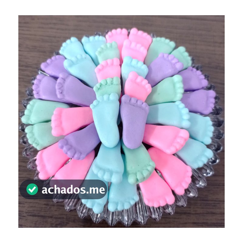 50 Mini Pezinhos Sabonete Perfumado - (25 Pares) POSTAGEM 24H - Atacado Lembrancinha cha de bebe