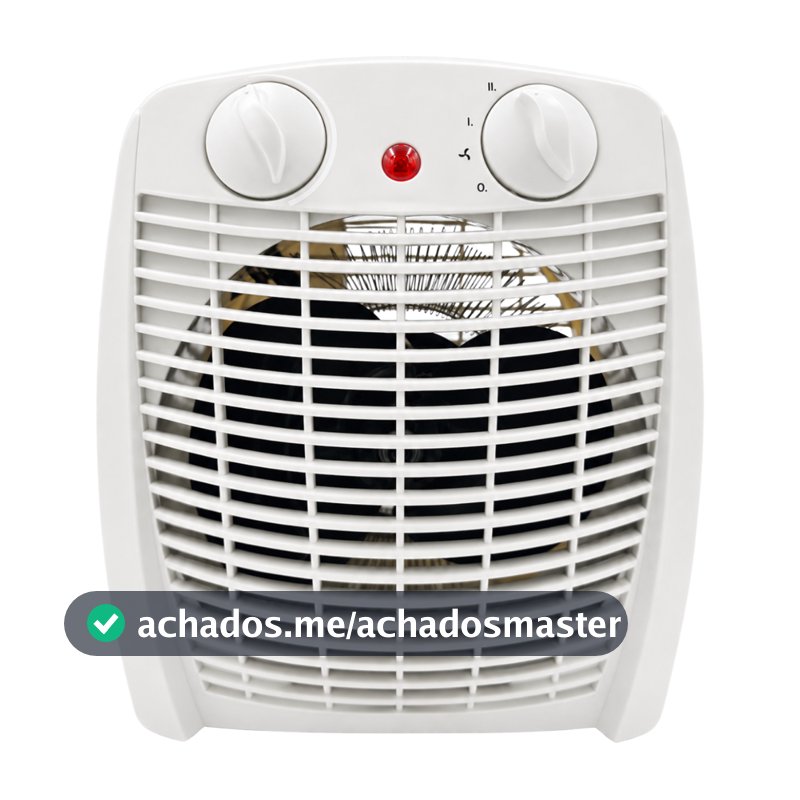 Aquecedor Elétrico Portátil 2 em 1 Aquece e Ventila AQ-100 Kian Branco 1500w 127v