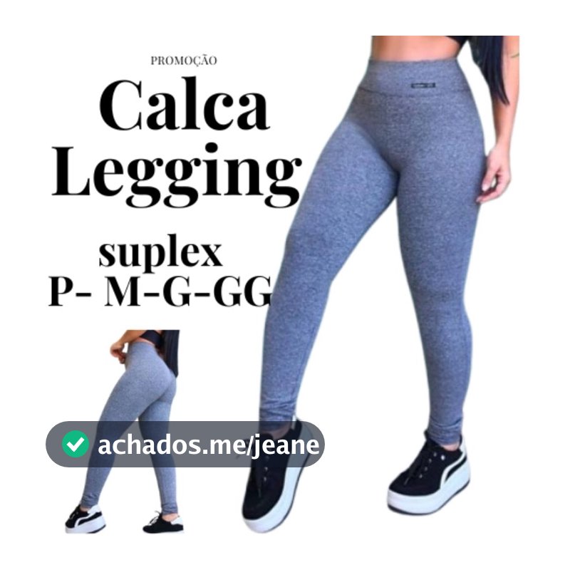 Calça legging feminina lisa fitnes academia cintura alta básica esporte ginástica