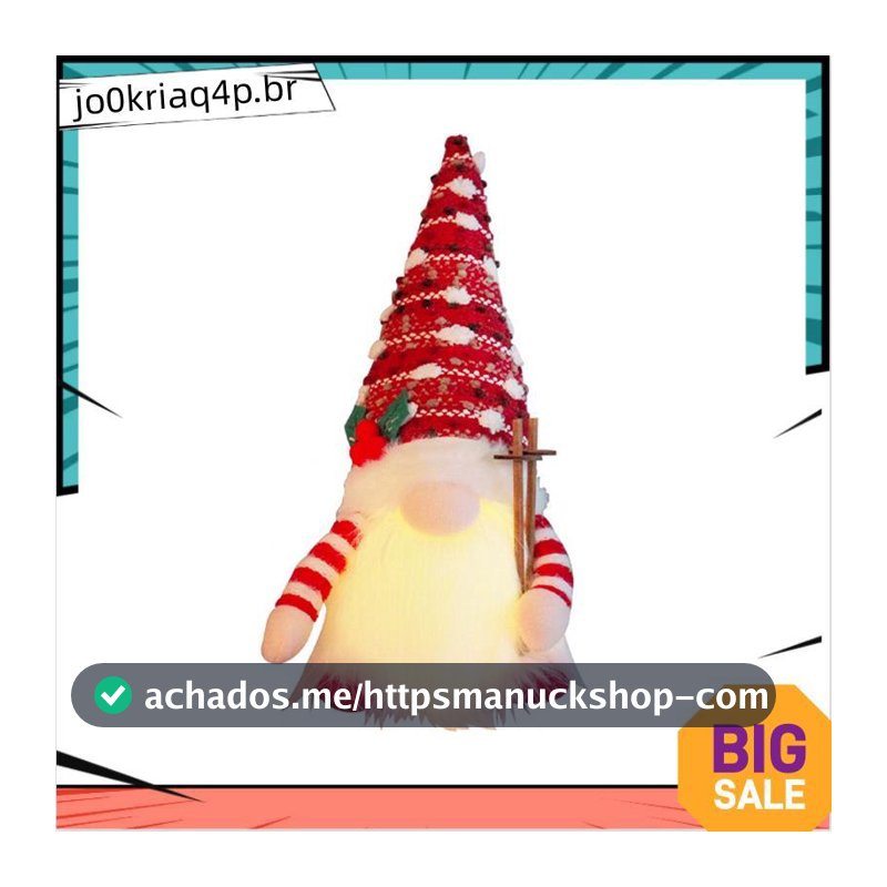 Boneca De Natal Trenó Gnome De Esqui Com Luz LED Rudolph Decoração Para Casa Presentes De Ano Novo 29cm