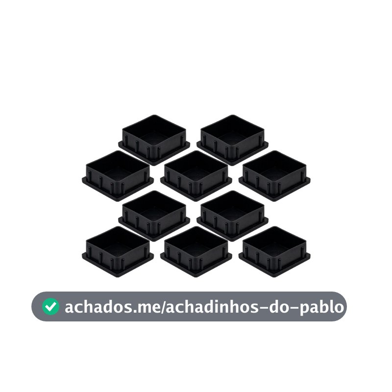 50 Ponteiras Tampas Reforcada 50x50 - Tubo Metalon Quadrado