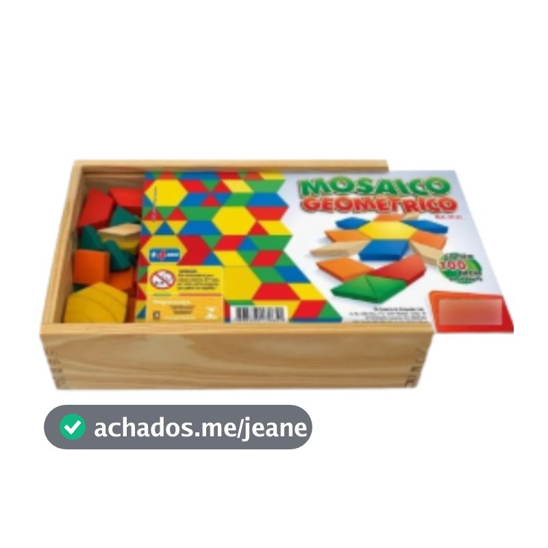 Mosaico Geométrico 100 Pçs Criança Escolar Criatividade Colorido Pedagógico Material Educativo Jott