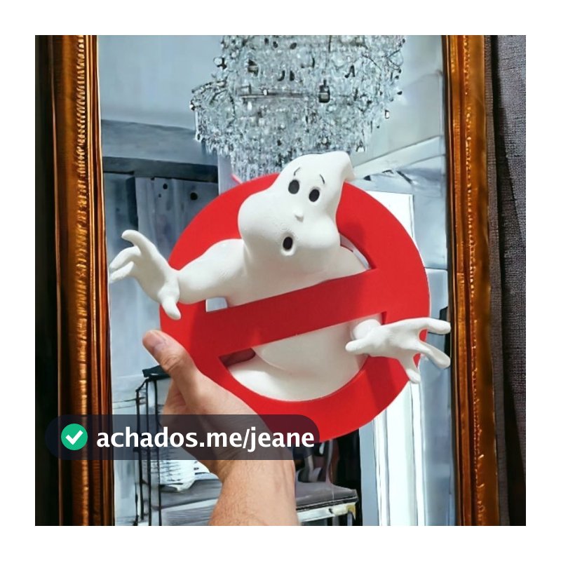 Ícone Decorativo Caça Fantasmas. Fabricado Via Impressão 3d