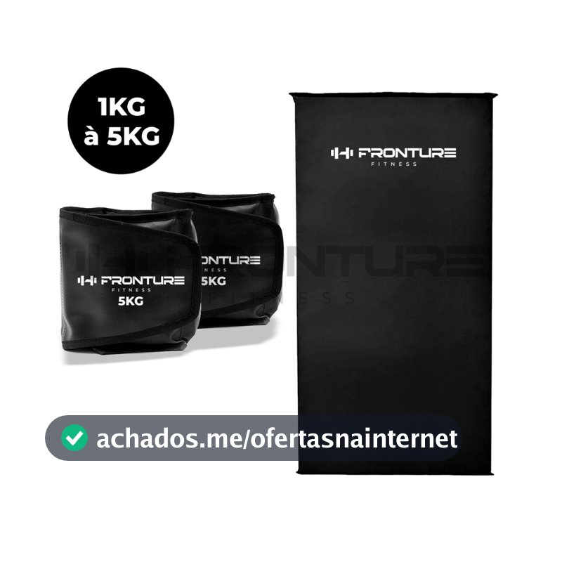 KIT Par Caneleira Peso + Colchonete Treino Aeróbico Fitness Academia Profissional Tornozeleira