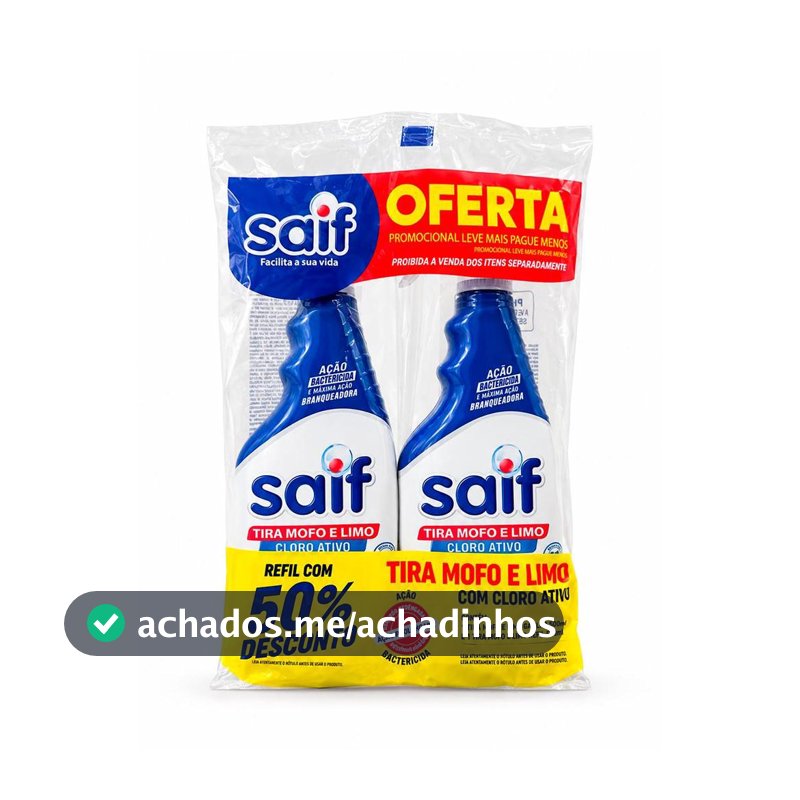 Kit Tira Mofo e Limo Gatilho 500ml + Sachê 500ml Saif