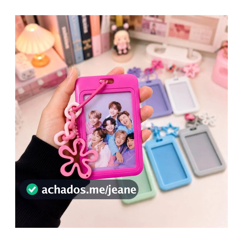 Porta Cartão Photocard Cute Importado para K-pop Colecionável Protetor de Foto e Card