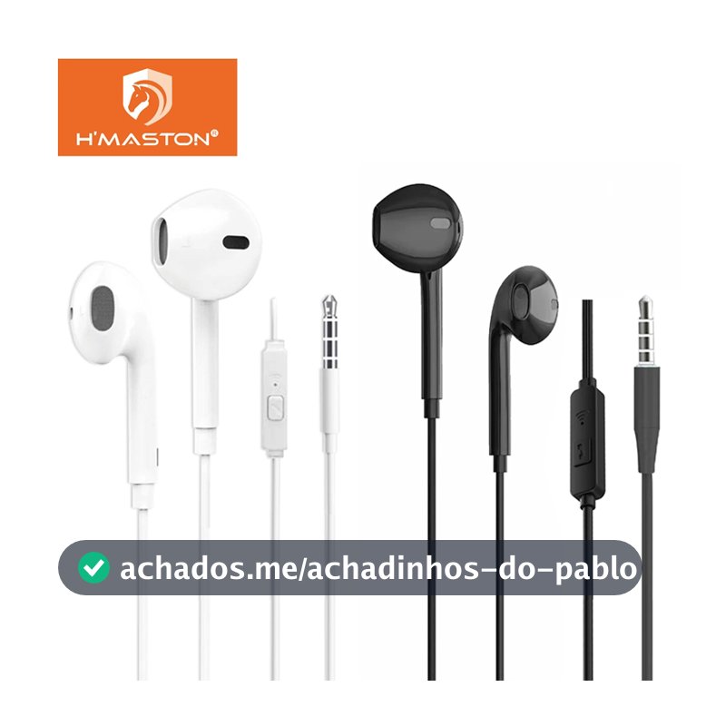 Electro Nest Fone De Ouvido Com Fio 3.5mm Intra-Auricular Estéreo Baixo Microfone Fone EJ-30
