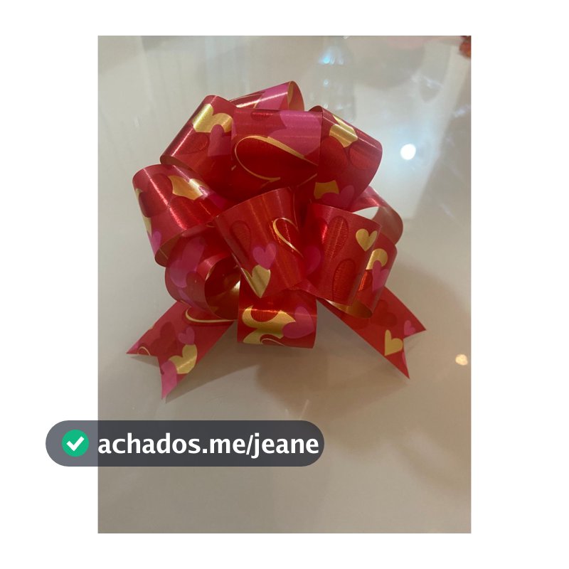 KIT 10 LAÇOS BOLA NATAL FITA MAXI ALBANO COM AMOR 11CM + 7 METROS DE FITA PARA DECORAR
