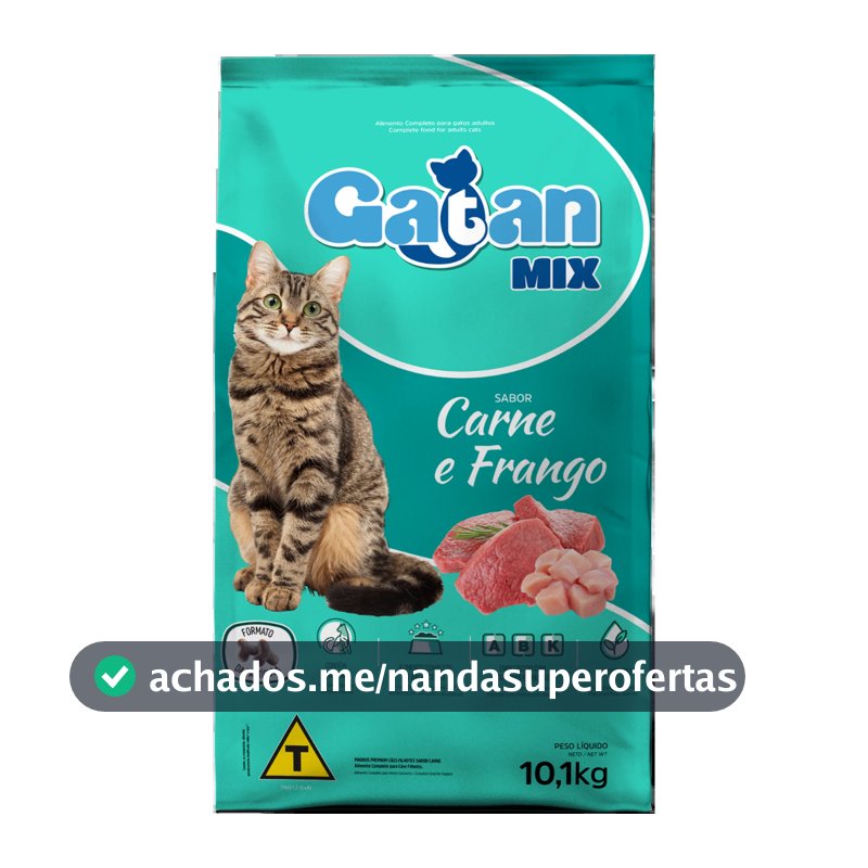 Ração Gatan Mix Gatos Adultos Carne E Frango 20 kg