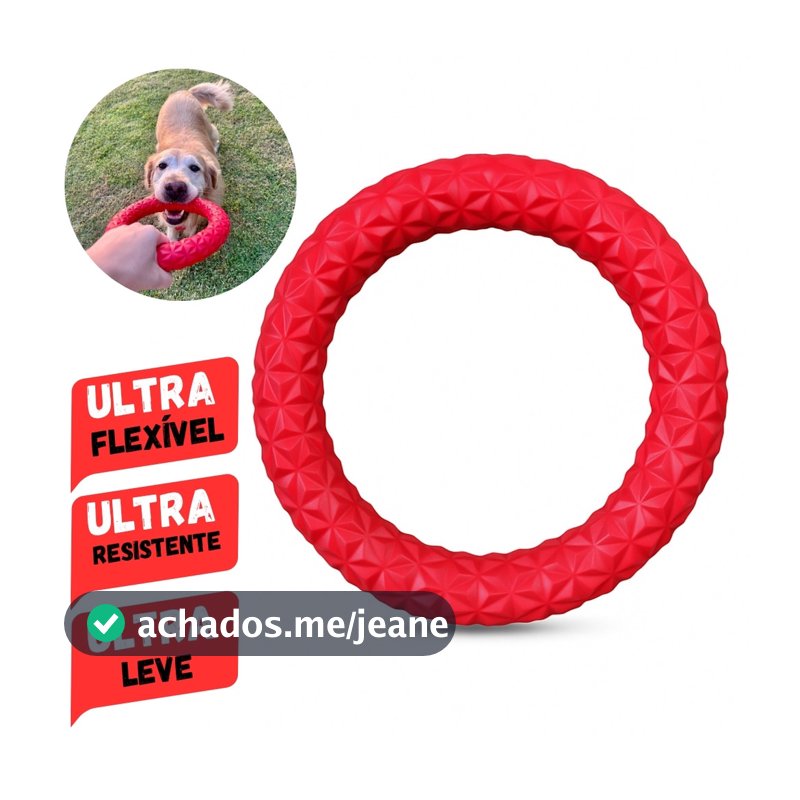 Brinquedo Mordedor Cachorro Pet Aro Bone Ultra Resistente