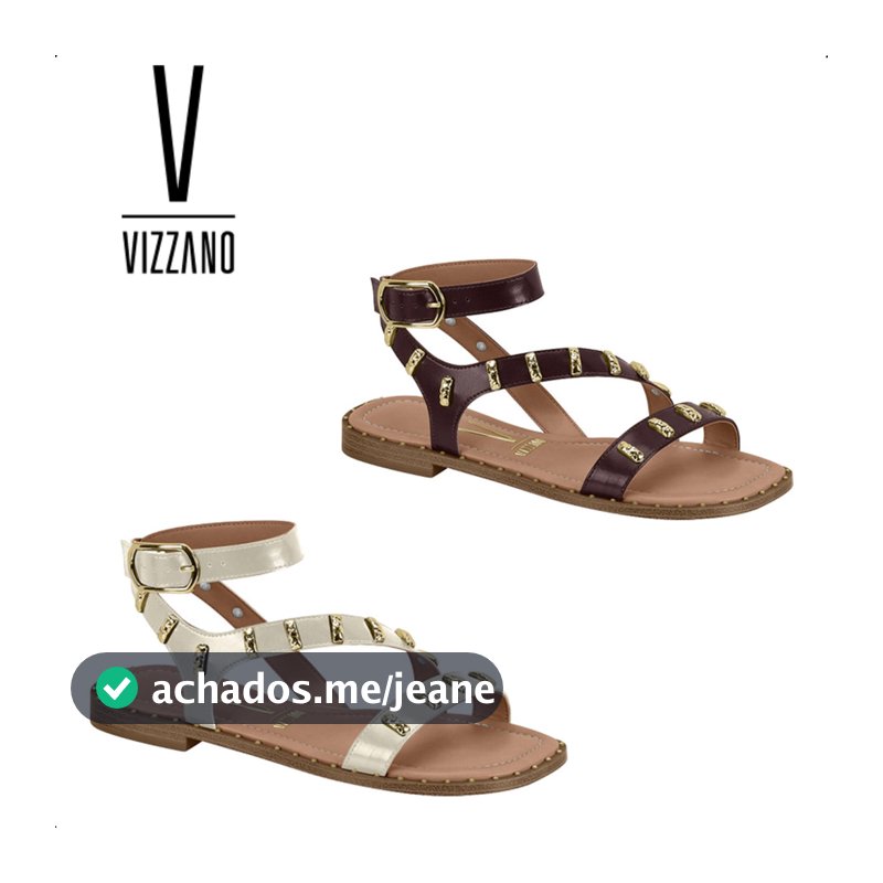 Sandalia Vizzano Rasteira Feminina Moderna Confortavel
