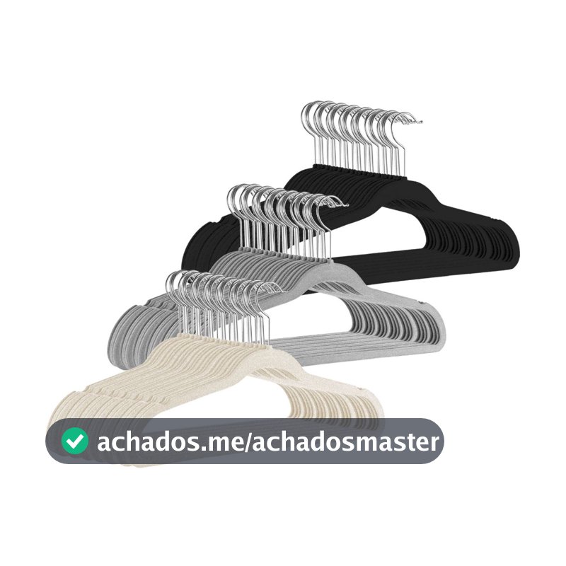 Kit Cabides Veludo Para Roupas Adulto 30 Unidades Fino Resistente