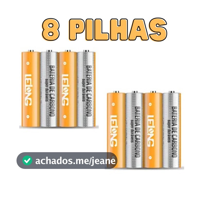Pilha Carbono Palito Aaa 8 Unidades Le-7999-2 - Lelong