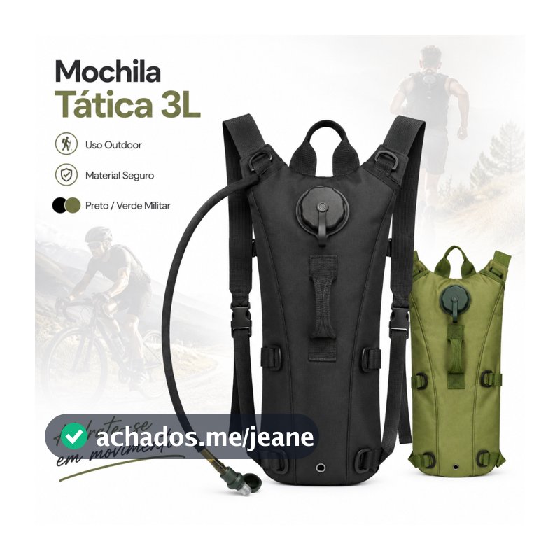 Mochila De Hidratação 3 Litros Impermeável Bolsa Água Refil Ciclismo Camelbak Trilha Caminhada