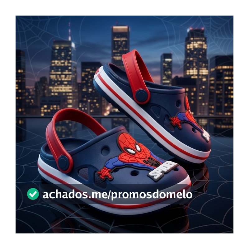 Babuche Sandália infantil Meninos Personagem Menino Aranha Macio e Leve Verão