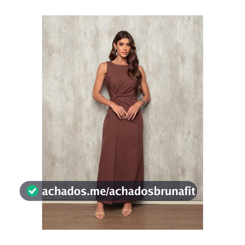 Vestido longo elegante transpassado com nó fenda atras