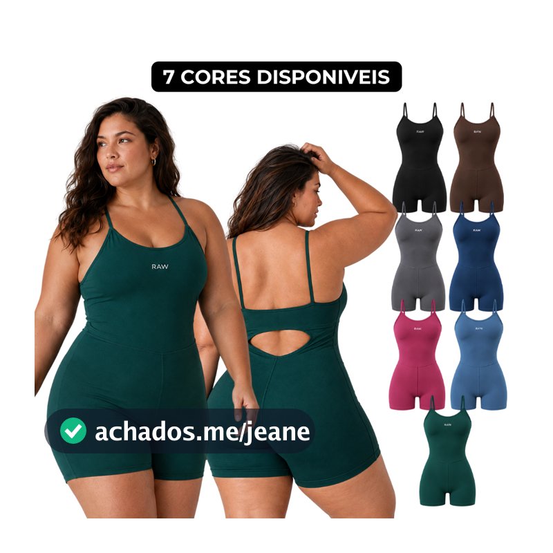 Macaquinho Fitness Academia Plus Size Feminino Zero Transparência Treino Crossfit Pilates Yoga Macaquinho Modelador