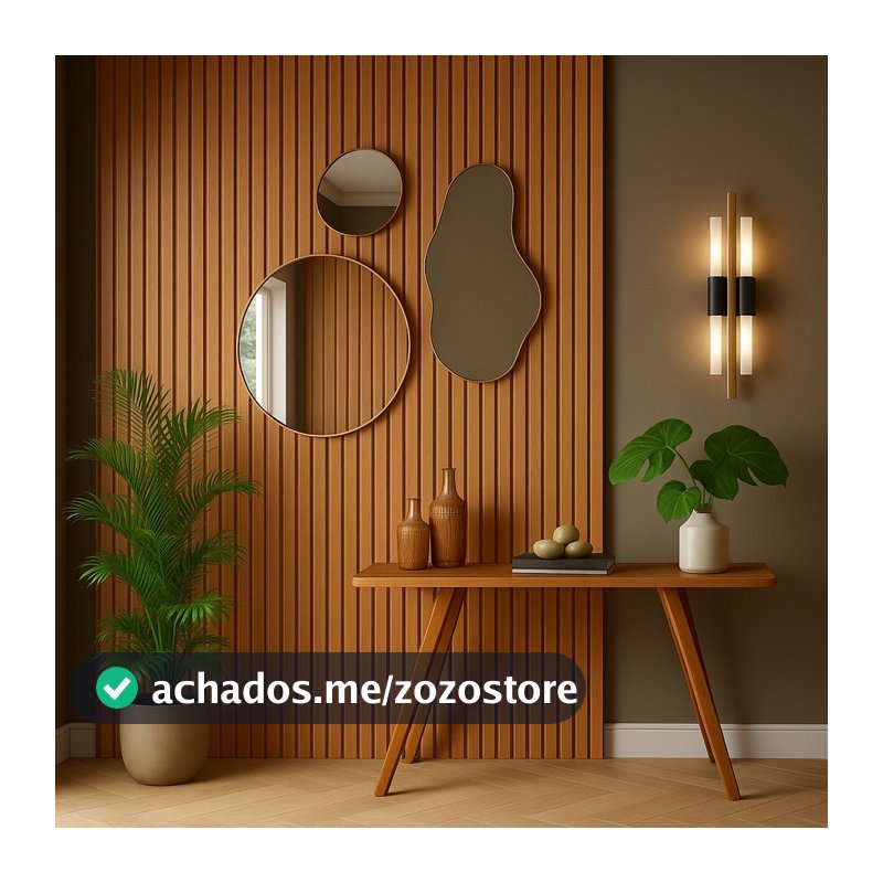 Kit Painel Ripado em MDF Decorativo Autocolante - Envio Rápido
