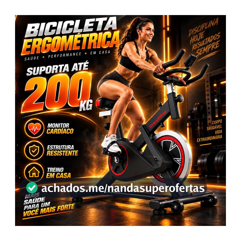 🔥Bicicleta Bike Ergometrica Spinning Detecção De Frequência Cardíaca Academia Fitness Profissional 200kg