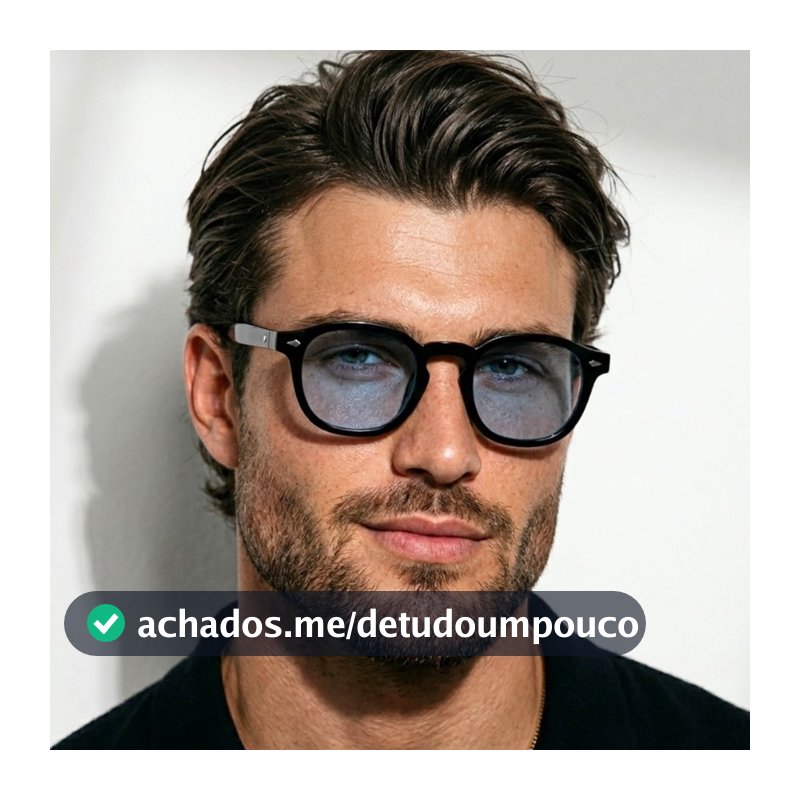 Oculos de Sol Redondo Premium Flexivel Blogueira Moderno Luxo uv400 Feminino Masculino